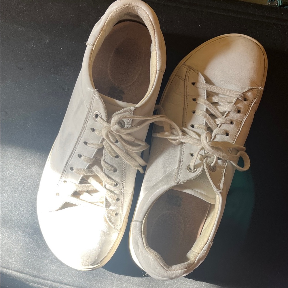 Birkenstock Cream High-Top Sneakers